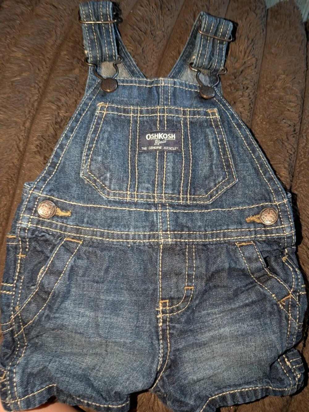 OshKosh B'gosh Denim Blue Short Overalls